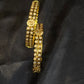 Pleasant White Stones Gold Plated Bangles For Women