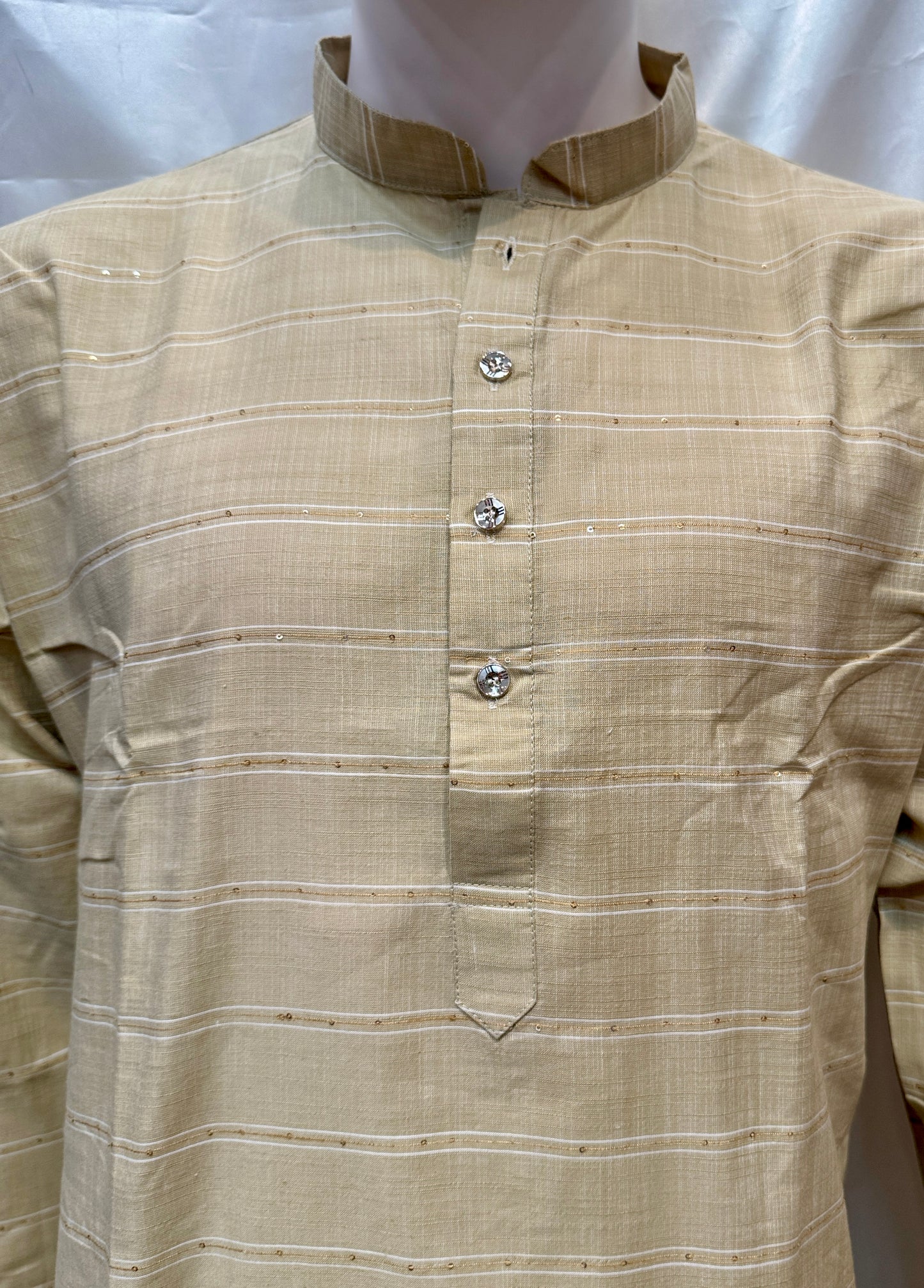 Attractive Gray Color Cotton Kurta With Pajama Set For Men