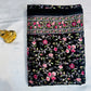 Attractive Black Color Soft Georgette Embroidered Work With White stone Fancy Saree - PREMIUM QUALITY