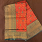 Attractive Red Color Art Silk Saree With Contrast Border For Women