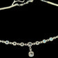 Beautiful White American Diamond Emerald Shape Stone Hip Chain