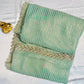 Attractive Pastel Green Color Soft Georgette Sequins With Beaded Lace Border Fancy Saree - PREMIUM QUALITY