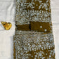 Beautiful Dark Taupe Color Georgette Silver Embroidered Work With Beads Fancy Saree - PREMIUM QUALITY