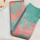 Beautiful Peach With Light Blue Color Art Silk Saree For Women
