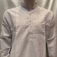 Delightful Gray Color Cotton Kurta With Pajama For Men