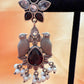 Oxidized Black And Silver Stone And Beaded Work Bird Designs Earrings Near Me
