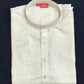Amazing Beige Colored Cotton Kurta Pajama Set For Men