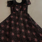 Beautiful Long Black Gown With Pale Pink Sequins