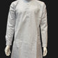 Alluring Gray Color Designer Self Design Pattern Men's Kurta With Pajama Pant in Mesa