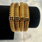Elegant Antique Gold With Red and Green Stones Bangles Near Me