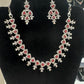 Pink and White Color Stones Necklace With Earrings Sets Near Me