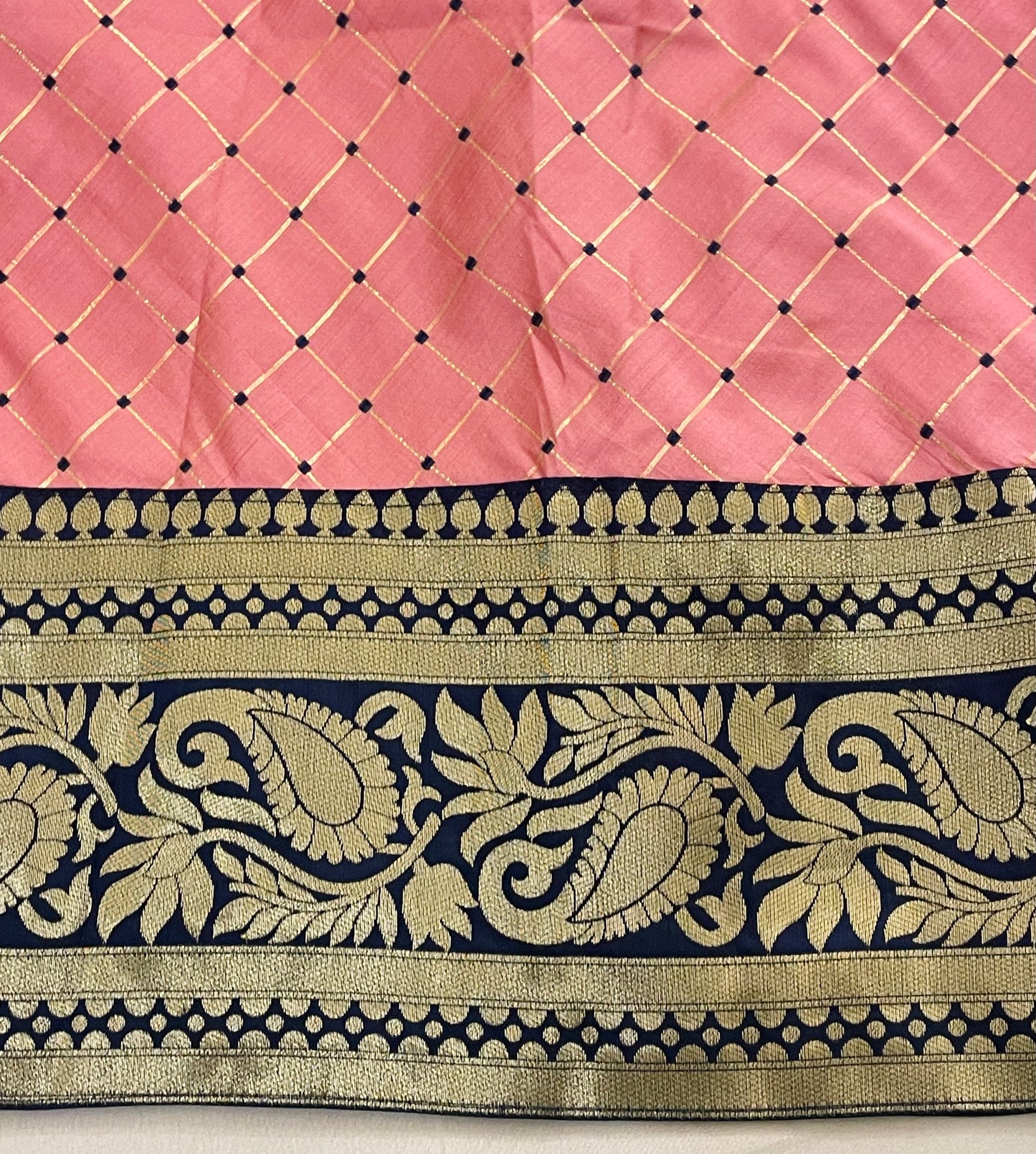 Elegant Pink Suit With Royal Blue Bottom And Dupatta