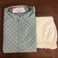 Stunning Peacock Blue Color Designer Men's Kurta With Pajama Pant

