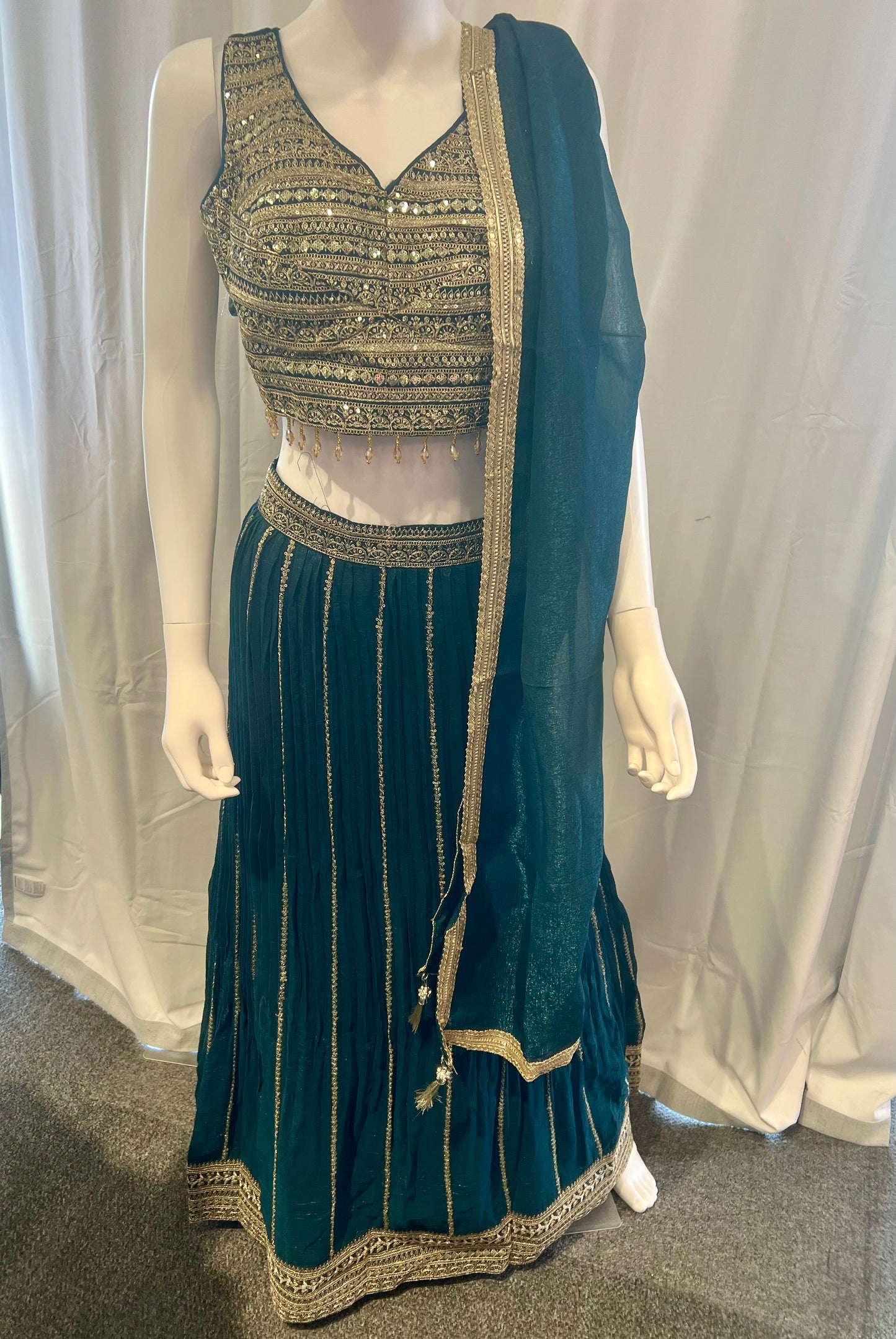 Blue Color Heavy Georgette Lehenga Choli With Embroidery And Sequins Work In USA