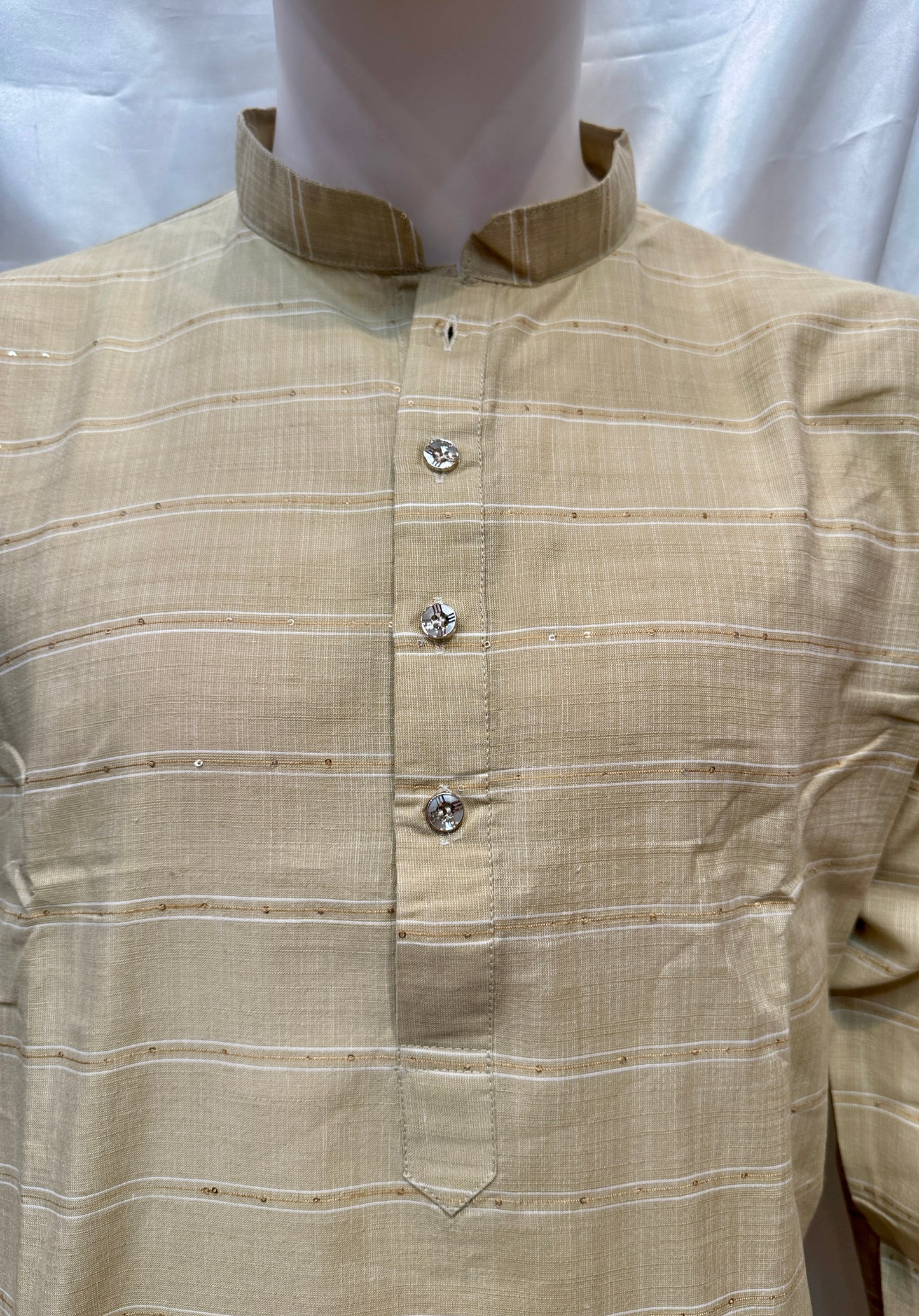 Attractive Gray Color Cotton Kurta With Pajama Set For Men