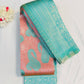 Beautiful Peach With Light Blue Color Art Silk Saree For Women