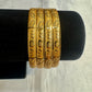Gold Plated Bangles With Leaf And Flowers Design Near Me