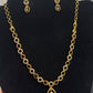 White Stones And Gold Plated Necklace With Earrings Set For Women In USA