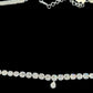 Elegant White American Diamond Shape Stone Hip Chain