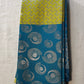 Attractive Light Green and Blue Soft Silk Saree