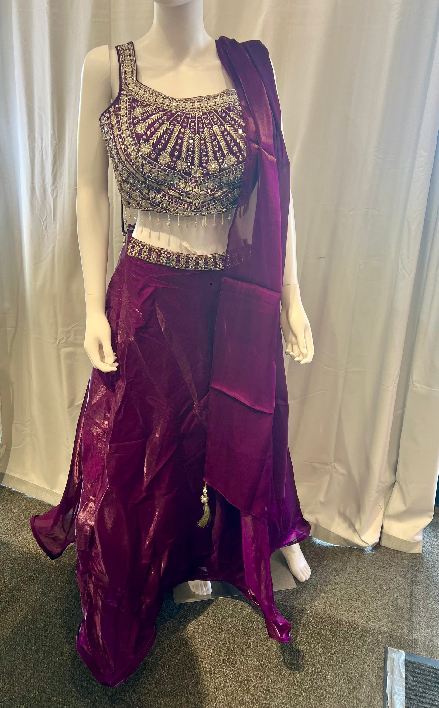 Amazing Purple Color Georgette With Embroidery And Sequins Work Lehenga Choli For Women