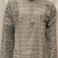Marvelous Gray Color Cotton Kurta With Pajama For Men