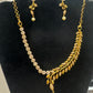 Appealing White Color Stones Gold Plated Necklace With Earrings Sets Near Me