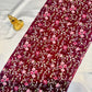 Beautiful Plum Color Soft Georgette Embroidered Work With White Stone Fancy Saree - PREMIUM QUALITY