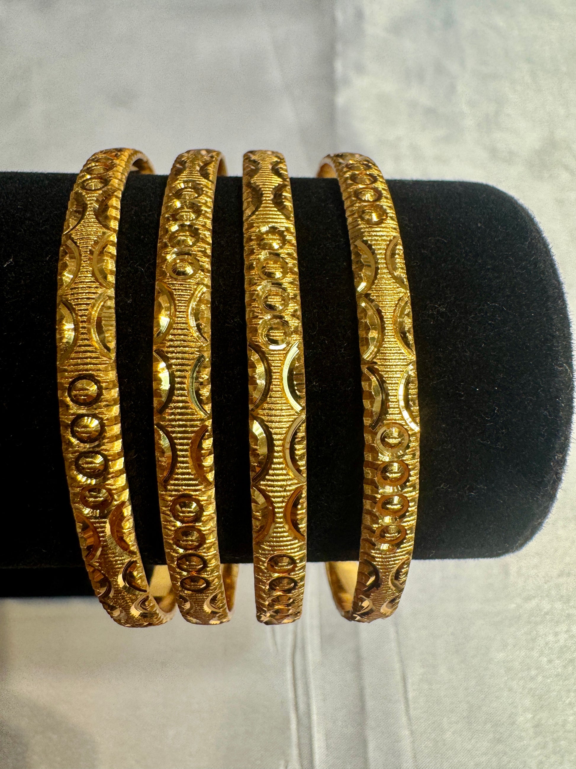 Gold Plated With Circle Design Bangles Near Me