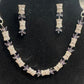American Diamond Purple Color Stones Necklace And Earrings Set In USA
