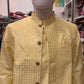 Attractive Yellow Color Heavy Banglori Silk With Embroidery Work Kurta And Pajama With Koti Jacket