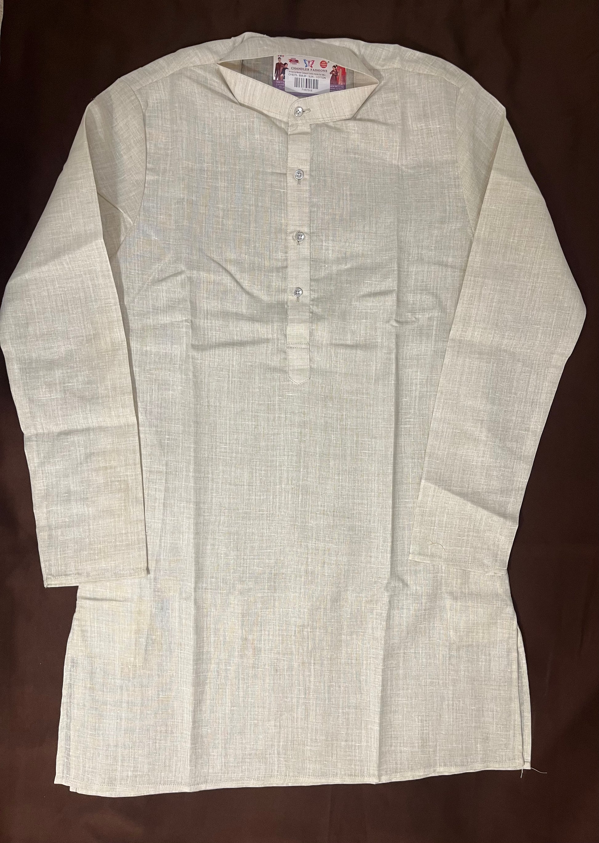 Beige Colored Cotton Kurta Pajama Set Near Me