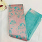 Attractive Pink Color Floral Design Art Silk Saree With Contrast Border For Women