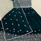 Fabulous Green Color Georgette Anarkali Suit With Embroidery Work For Women