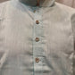 Marvelous Sky Blue Color Cotton Kurta With Pajama For Men