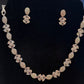 American Diamond Silver Stones Embedded Necklace and Earrings Set Near Me