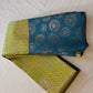 Attractive Light Green and Blue Soft Silk Saree