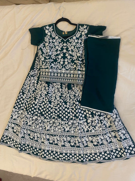 Gorgeous Green Lehanga Choli Set