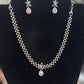 Pretty American Diamond White Color Stones Necklace and Earrings Set