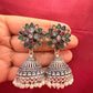 Multicolor Earrings Oxidized Pearls Drop Earrings In USA