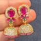 Beautiful Multi Colored Gold Plated Earrings For Women Near Me