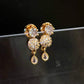 Beautiful Gold Plated With White Stones Earrings For Women