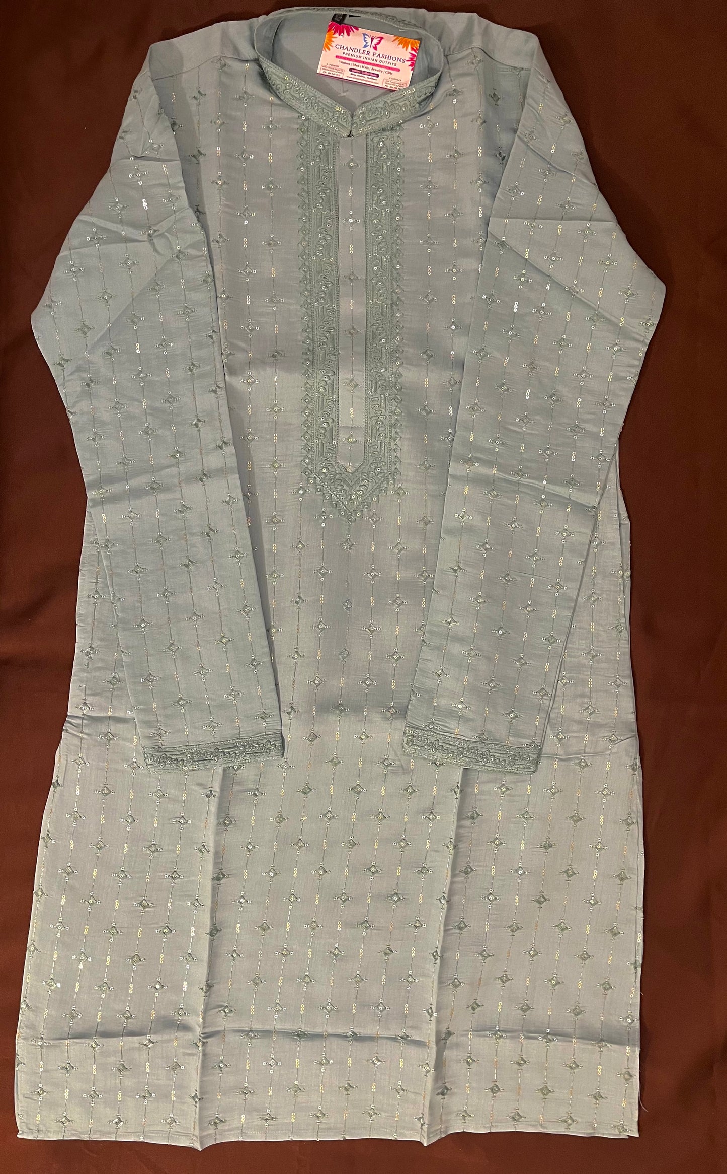 Stunning Teal Green Color Men's Kurta With Pajama Pant