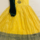 Pleasing Yellow Color Silk Cotton Salwar Suits With Stone Work
