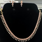 Gorgeous Pink And White Colored Stone Gold Plated Necklace With Earrings Set