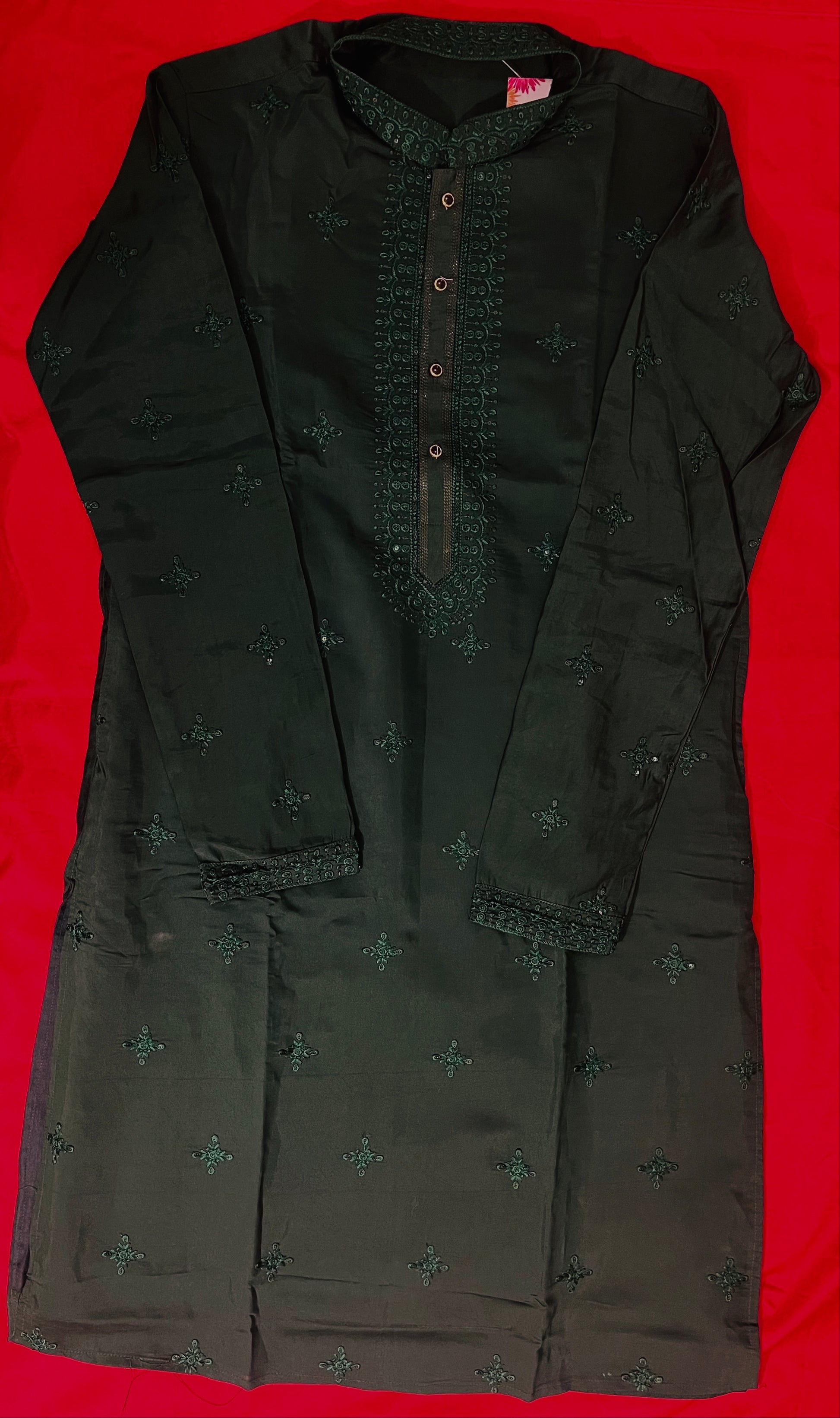 Appealing Green Color Men's Kurta With Pajama Pant in Tempe
