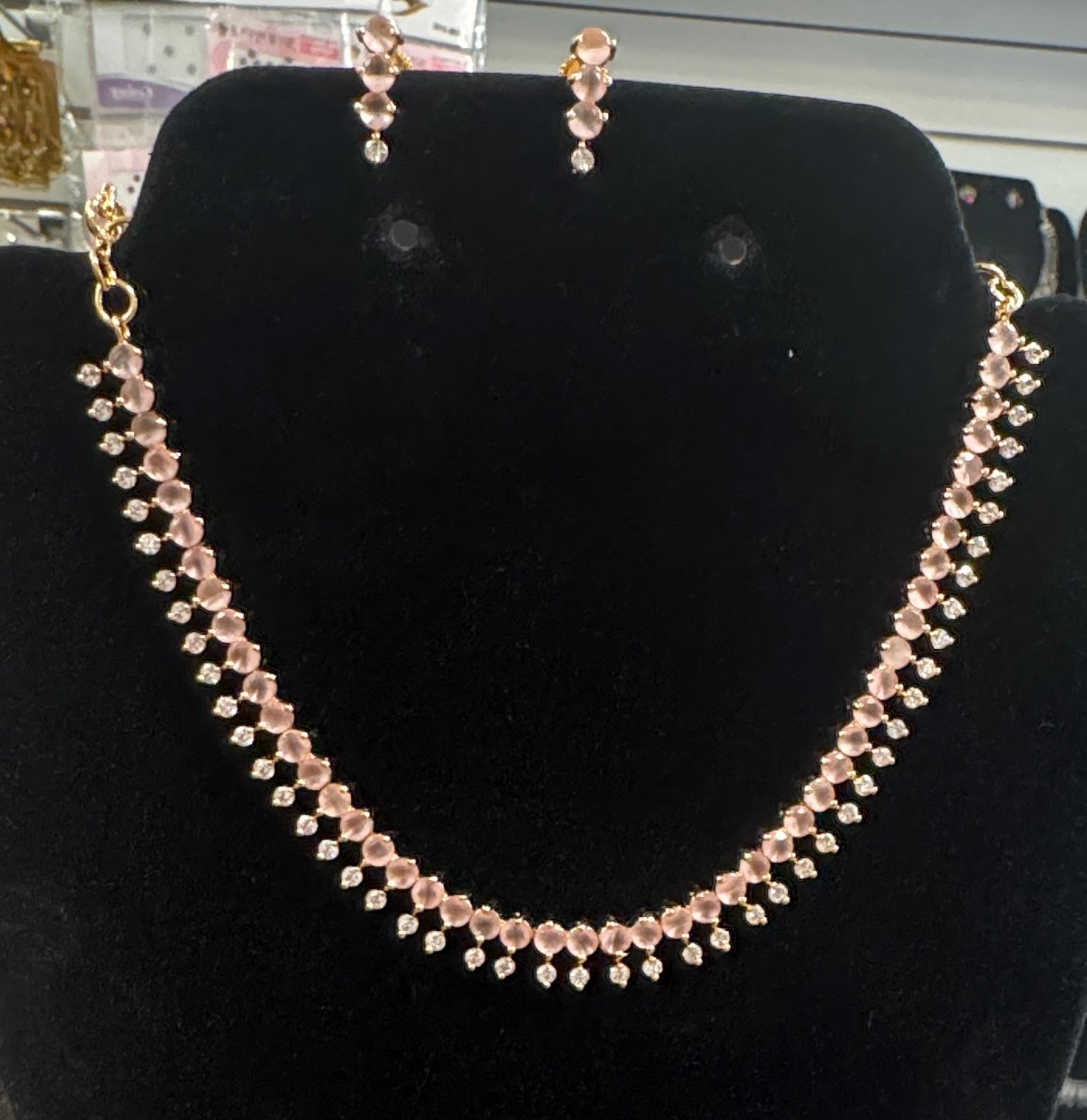 Gold Plated Necklace With Earrings Set Near Me