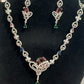 Pretty American Diamond Multicolor Necklace With Earring Sets Near Me