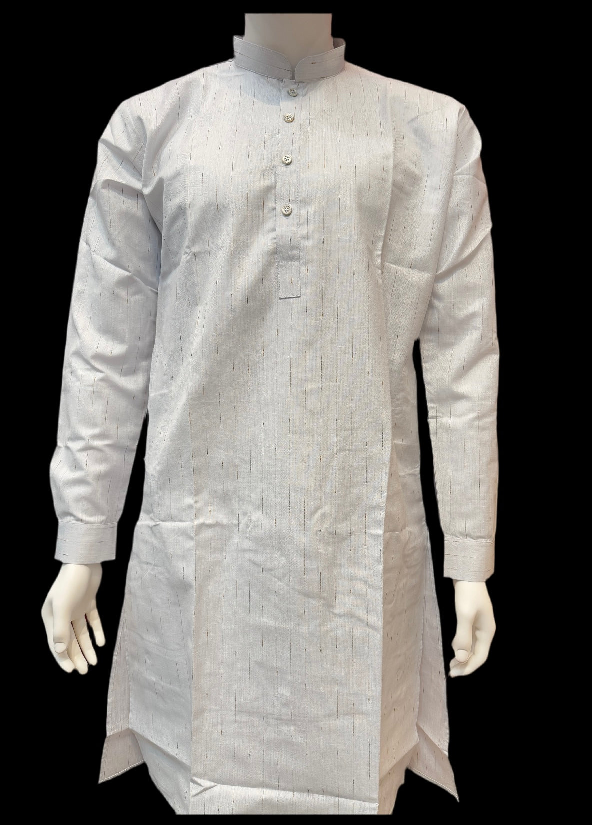 Alluring Gray Color Designer Self Design Pattern Men's Kurta With Pajama Pant