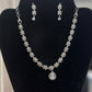 American Diamond White Color Stones Necklace And Earrings Set Near Me